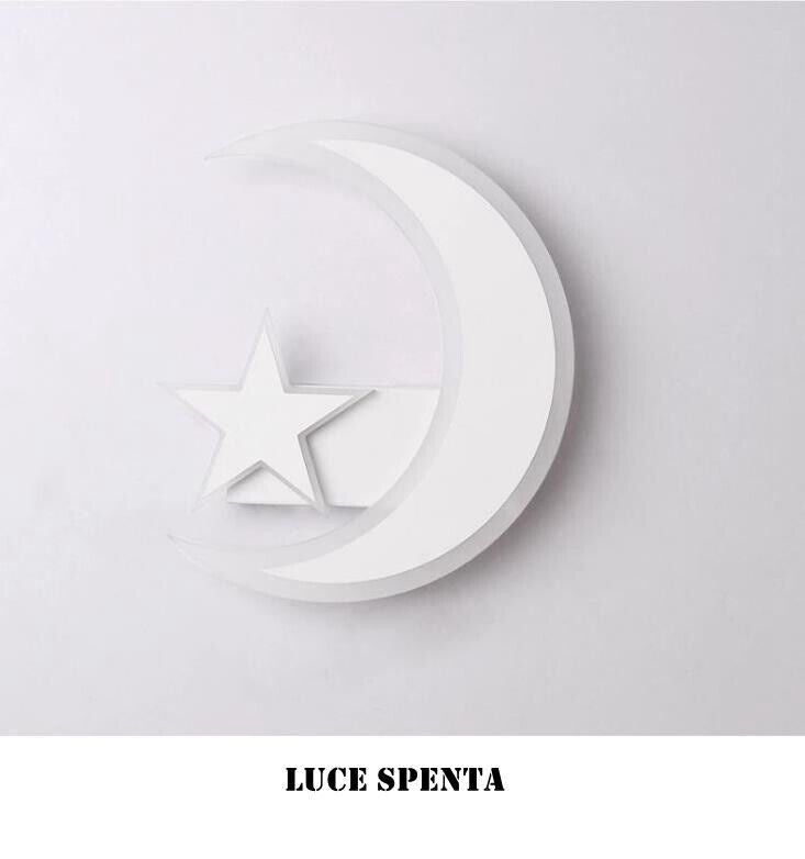 APPLIQUE DA PARETE LUNA E STELLE 11W