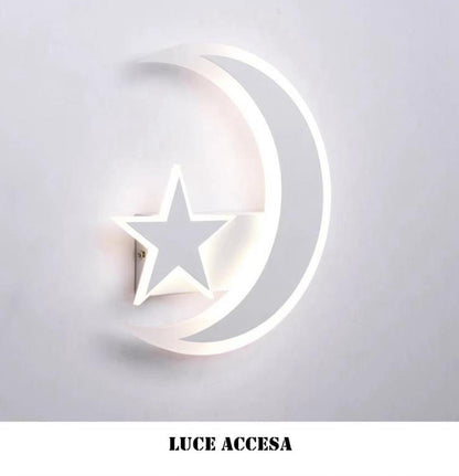 APPLIQUE DA PARETE LUNA E STELLE 11W