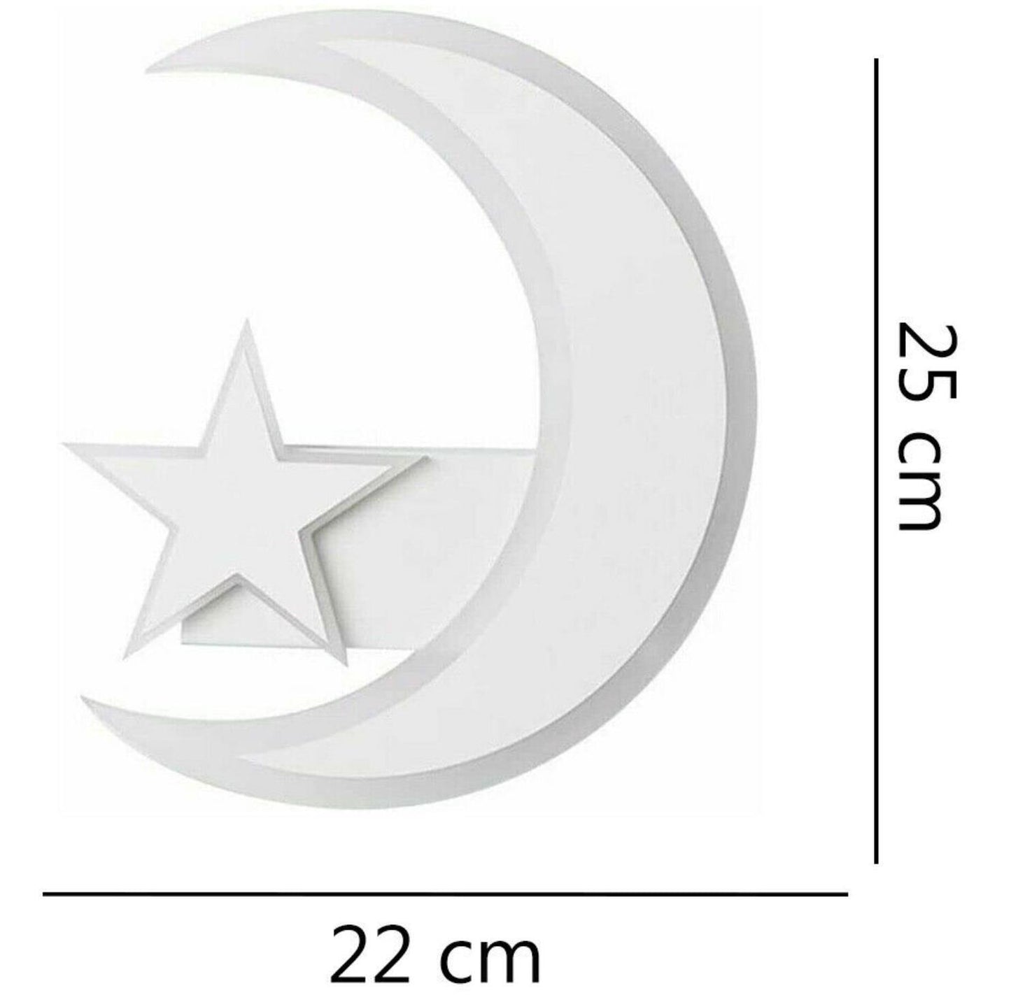 APPLIQUE DA PARETE LUNA E STELLE 11W