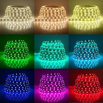 STRISCIA STRIP LED 5050 LUCE BIANCA-CALDA-RGB 220V DA 1M A 100 M