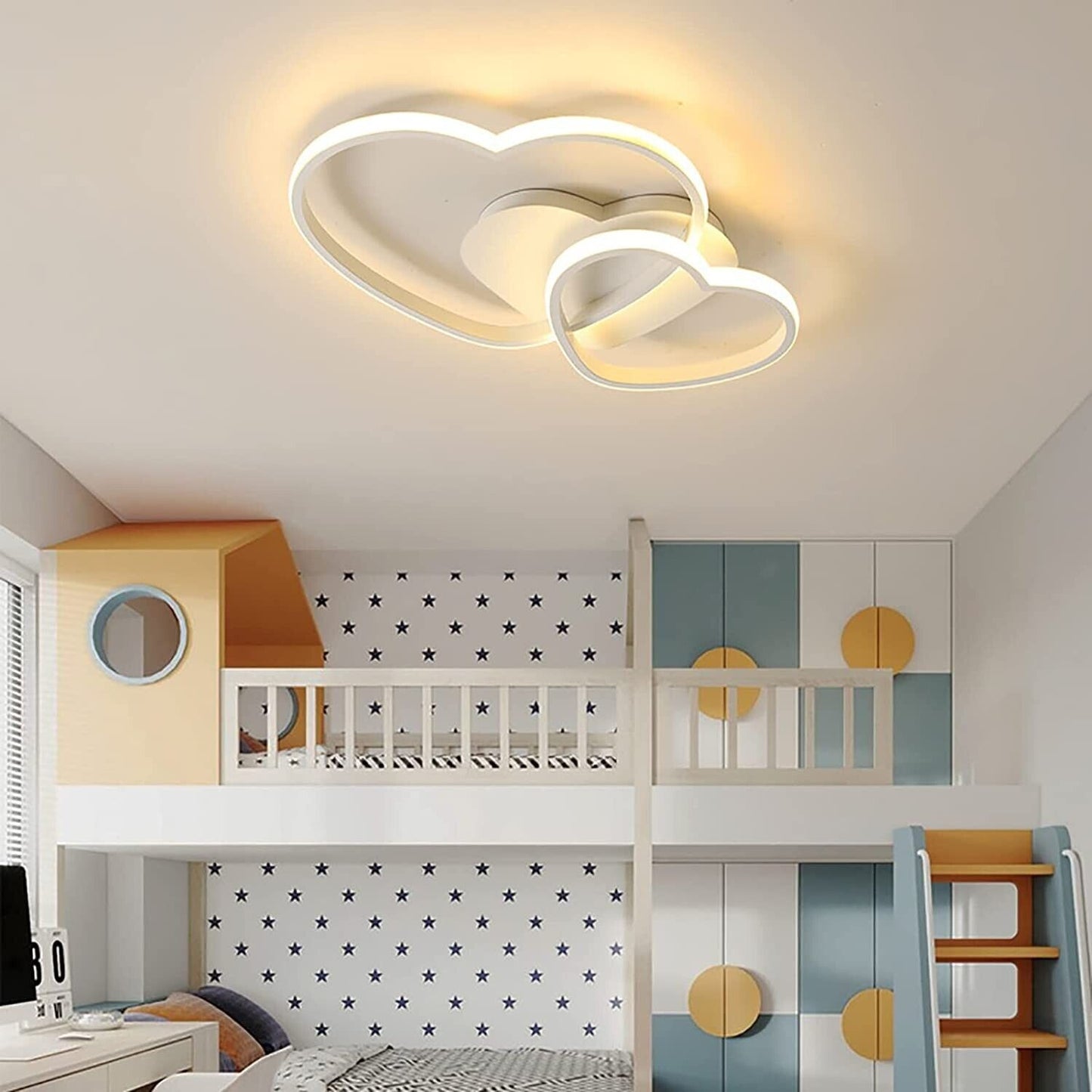 LAMPADARIO LED DOPPIO CUORE 33W