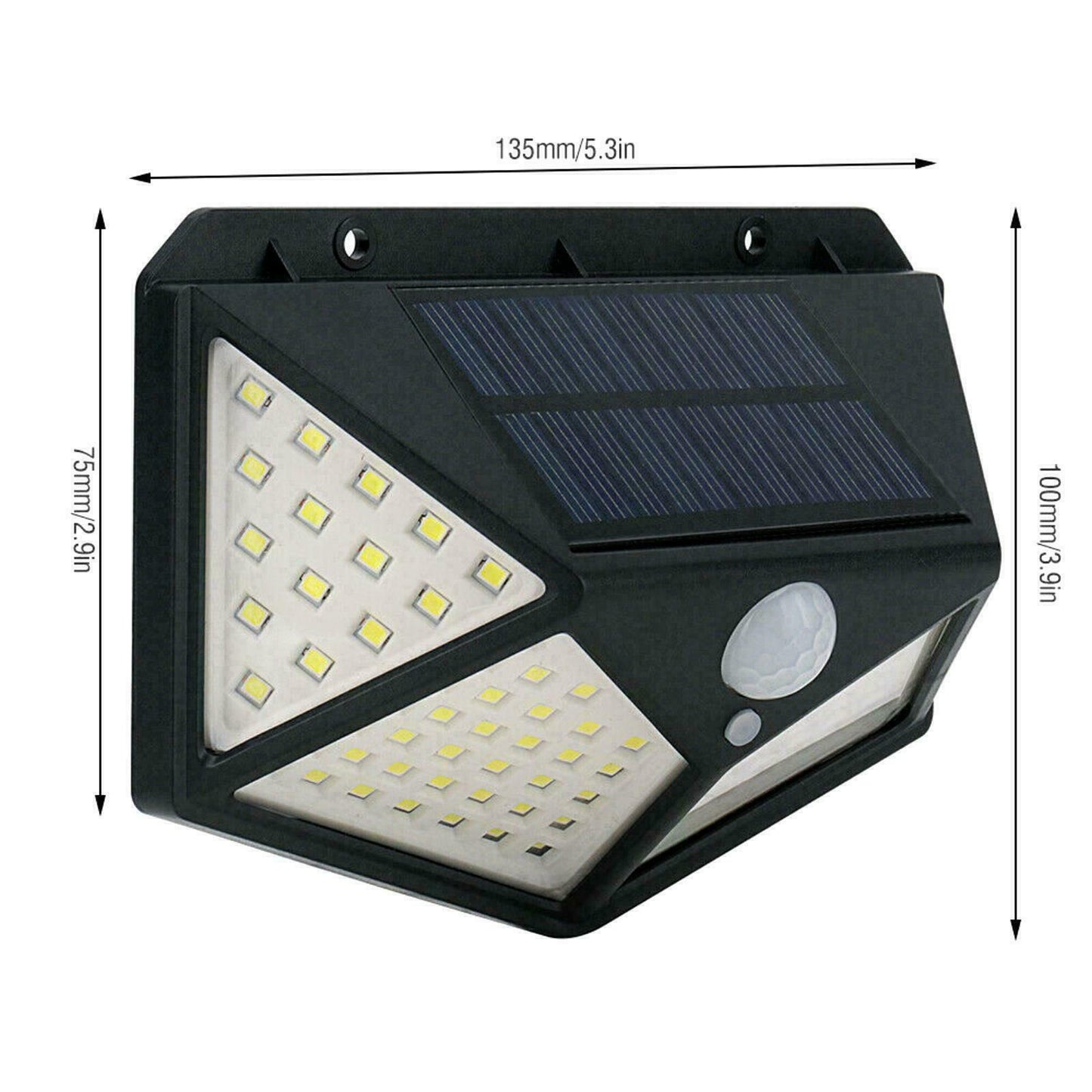 APPLIQUE 100LED SOLARE CON SENSORE DI MOVIMENTO